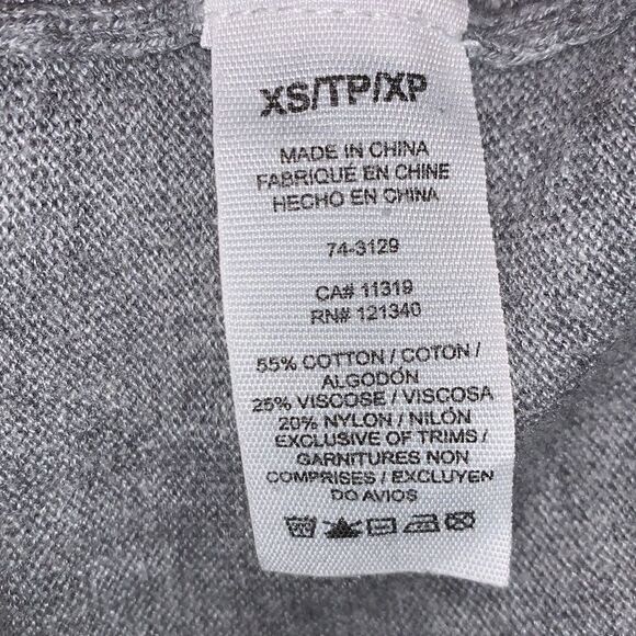 360 Garage | Women’s Grey Gray White Crewneck Knit ‘MUSIC’ Pullover Sweater XS - Picture 8 of 9